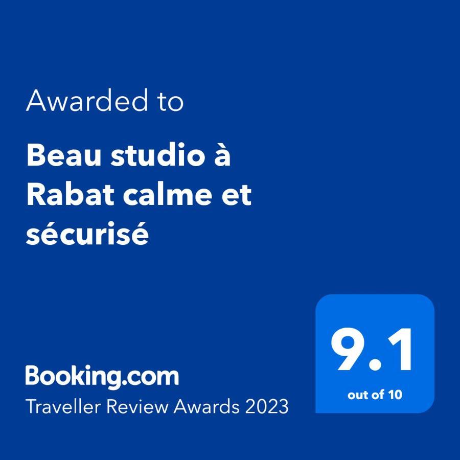 Beau studio à Rabat calme et sécurisé Apartamento Exterior foto